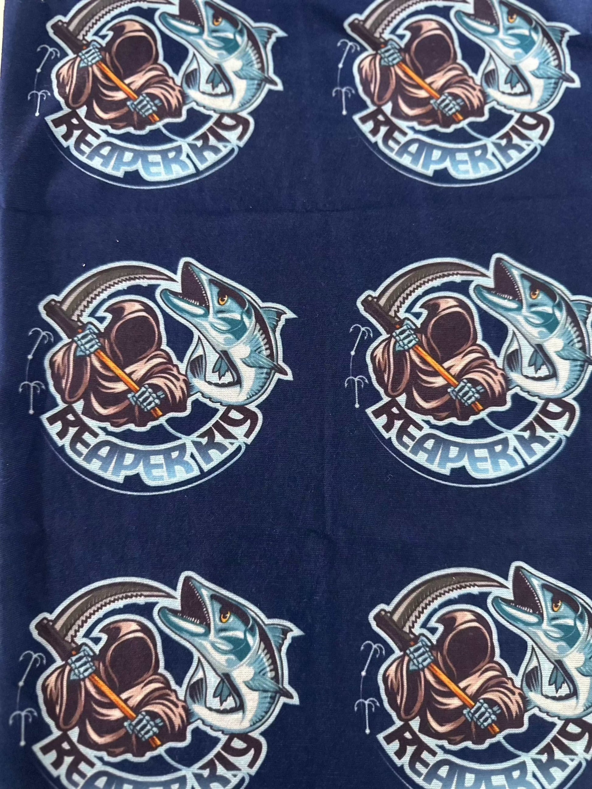 Reaper Rig Neck Gaiter with brand logo design.