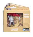 Reaper Rig fishing lure packaging showcasing stainless steel scythe bait lock and treble hooks.